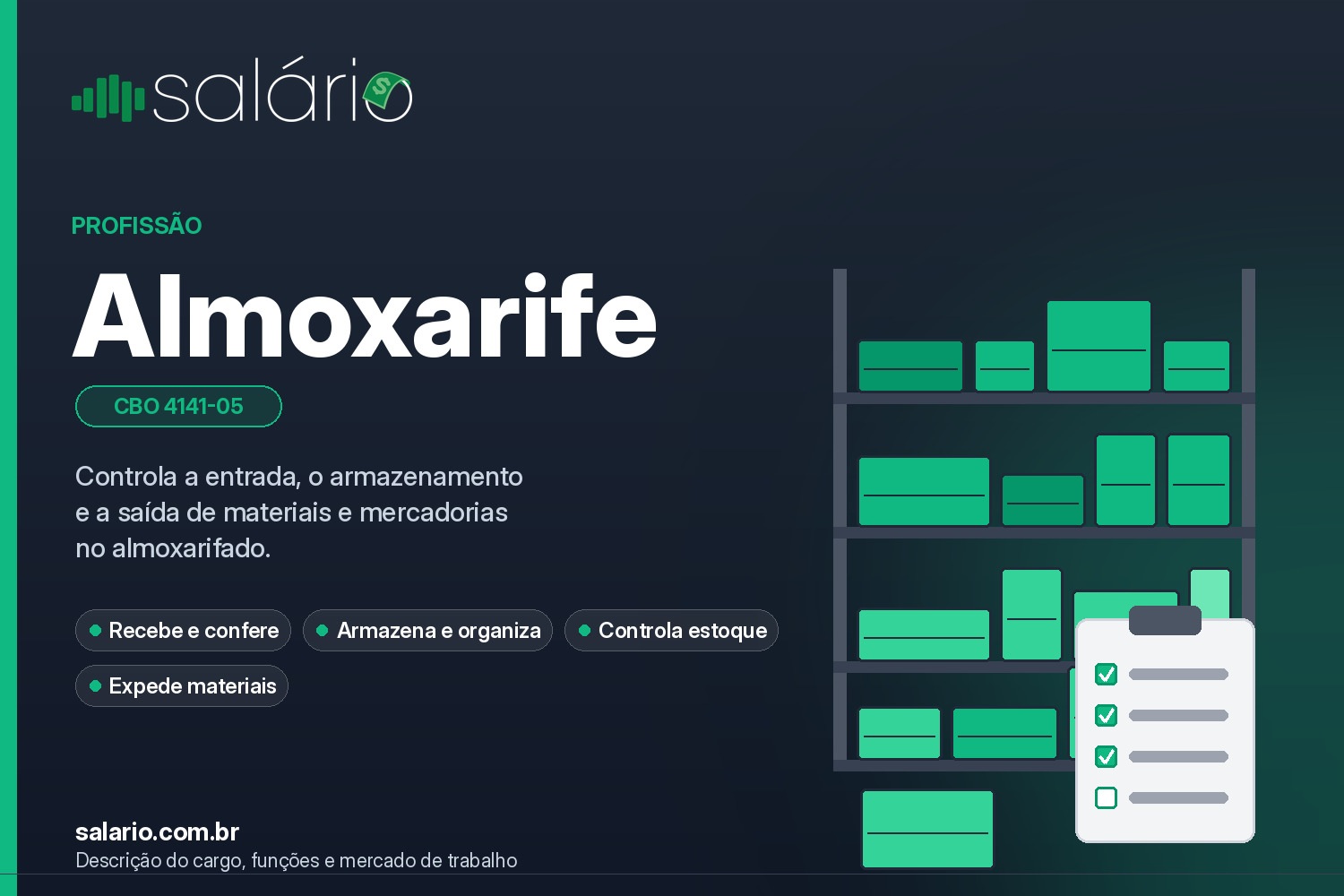 Salário e mercado de trabalho para Almoxarife