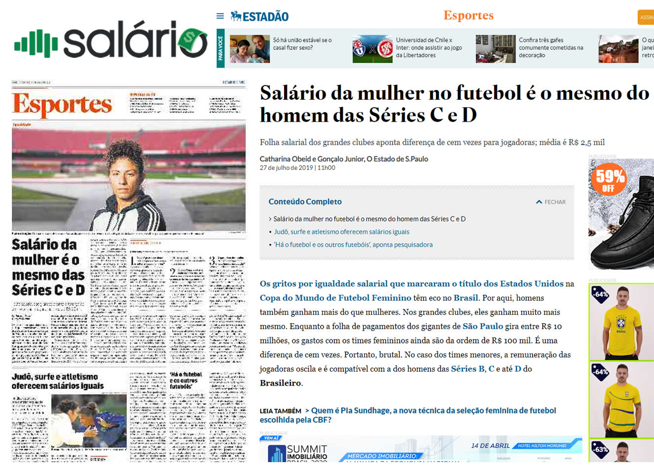 Portal Salario no Jornal Estado de SP