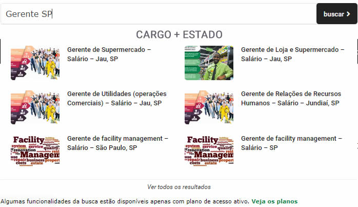 Busca gerente Estado de SP