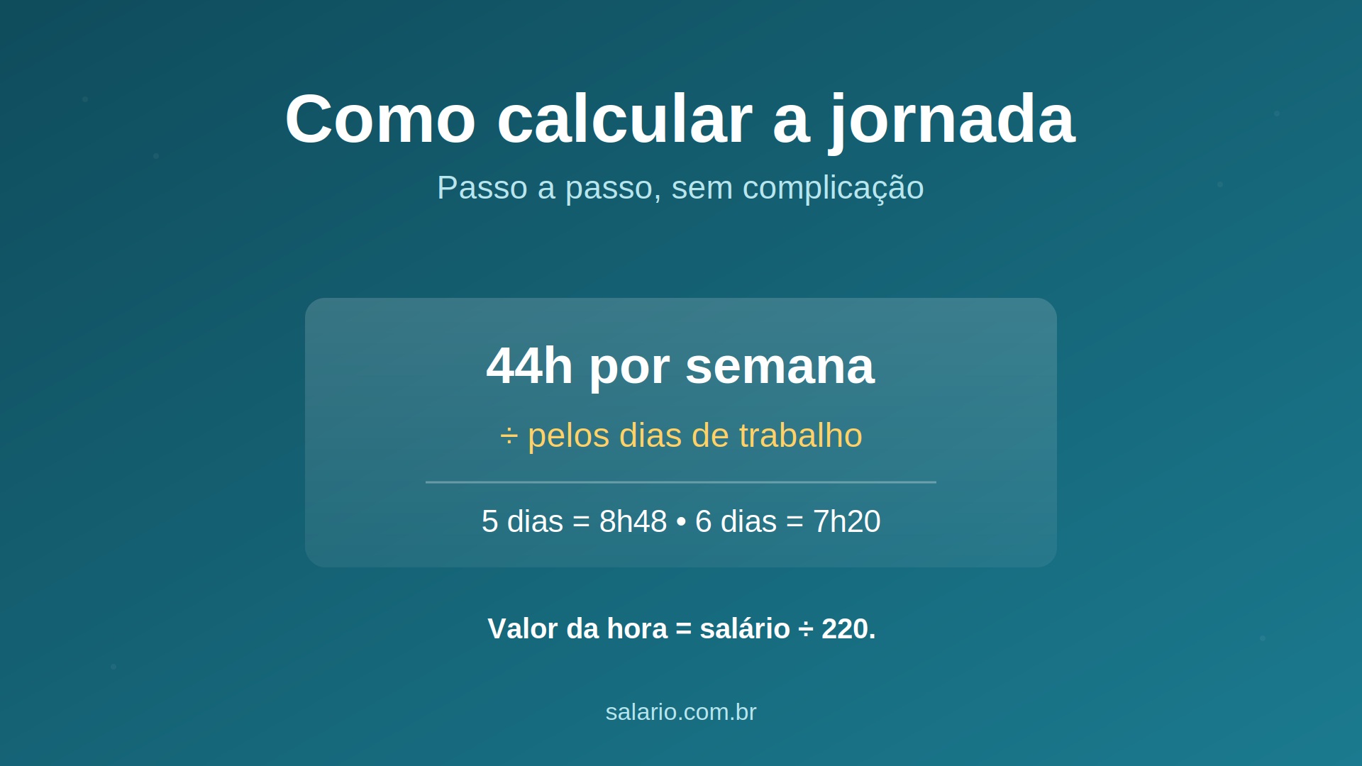Como calcular sua jornada de trabalho (passo a passo)
